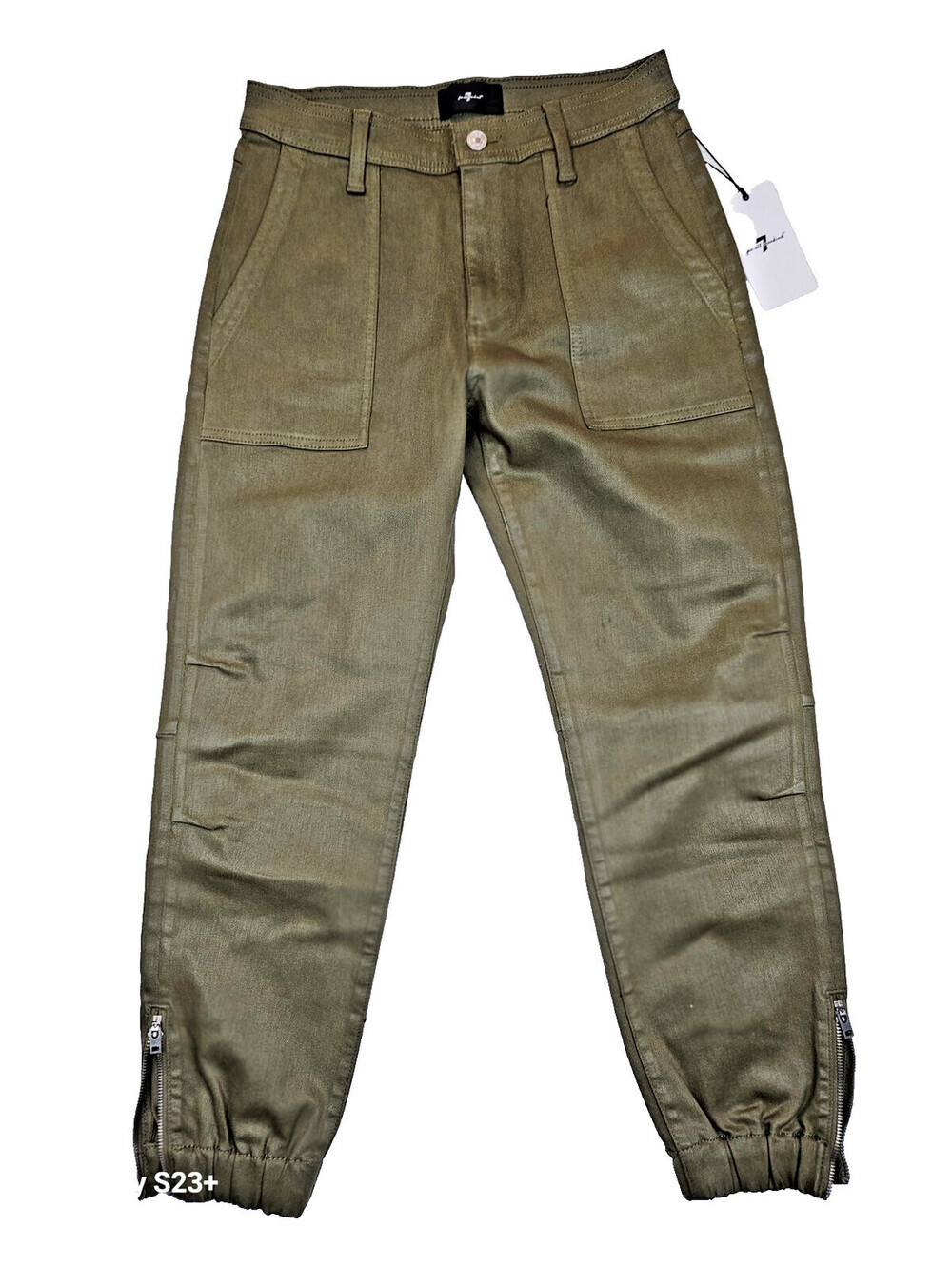 7 For All Man Kind Olive Army Green Size 27 utility cargo pants